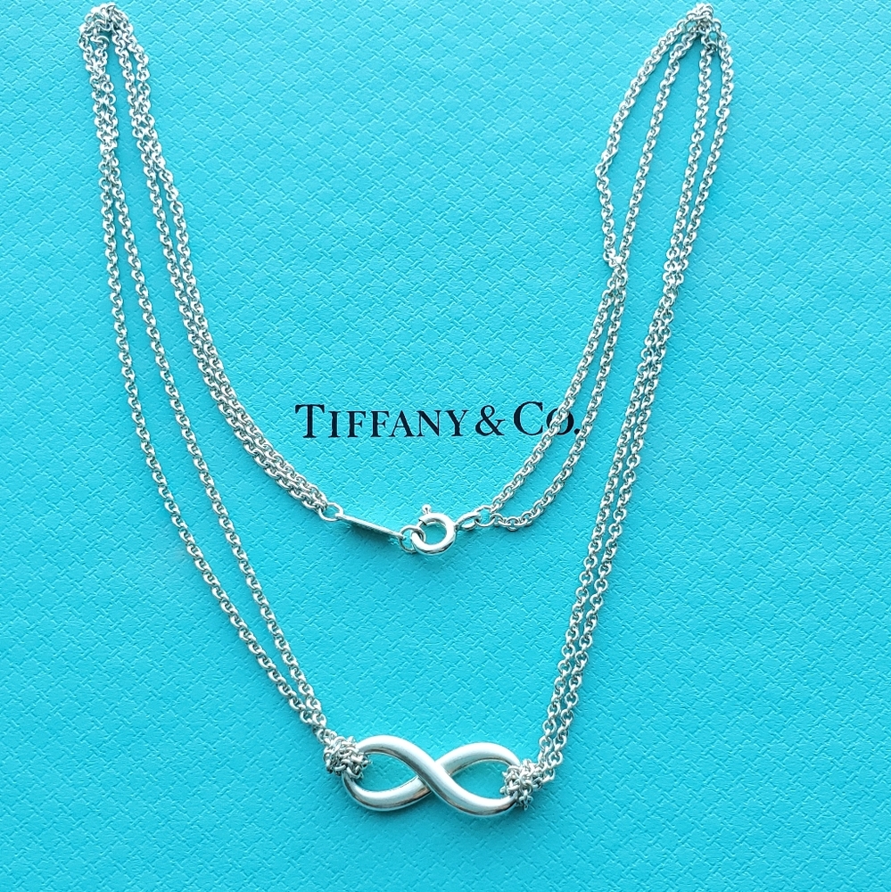 Infinity double chain necklace - Picture 3 of 8